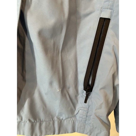 Eddie Bauer Weatheredge Jacket Womans Medium Blue Hooded Zip Pockets - Picture 2 of 5